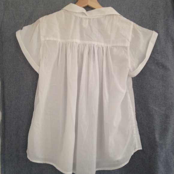 Gap oversized sheer white top size XS - Picture 2 of 3